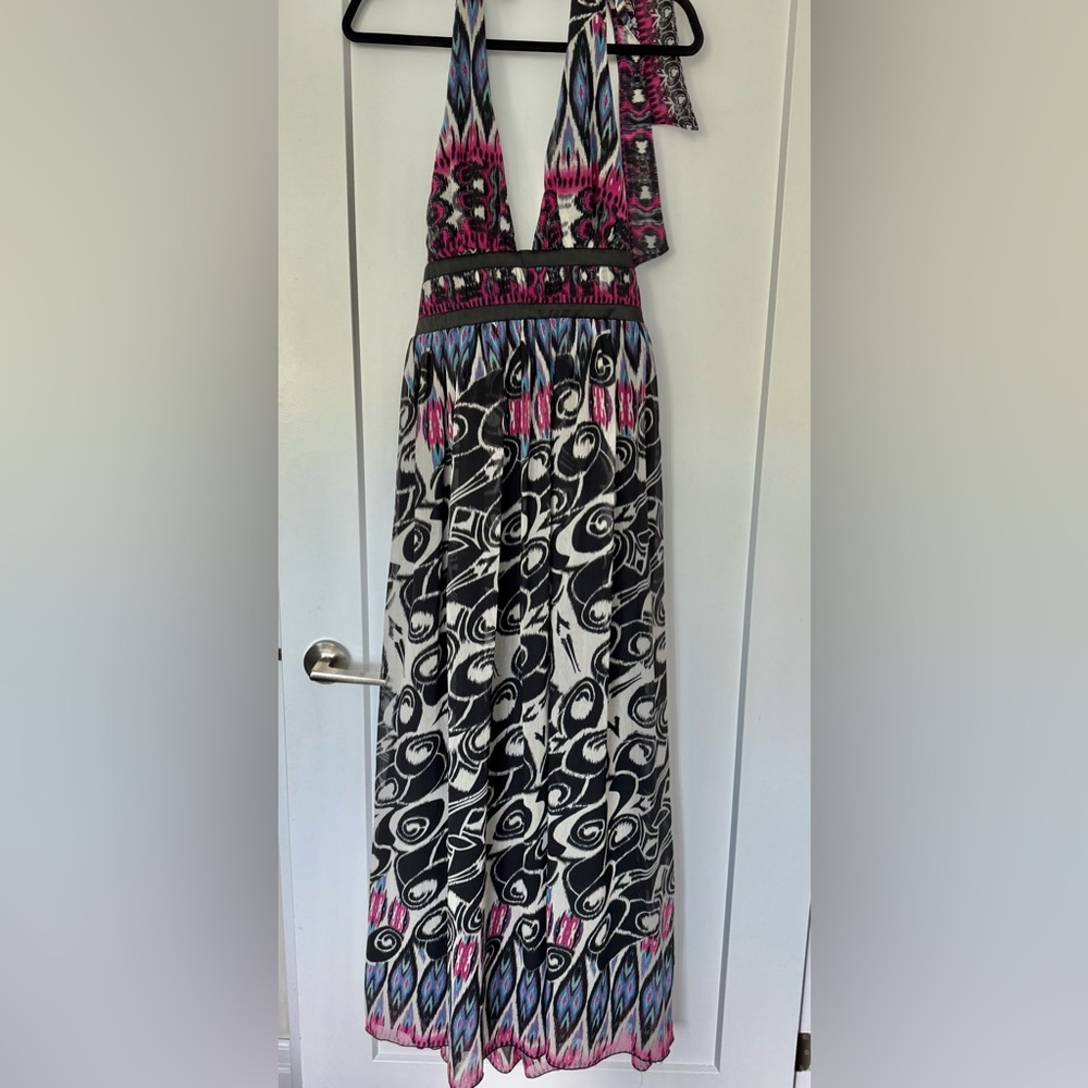 Lipsy Multicolor Halter Maxi Dress